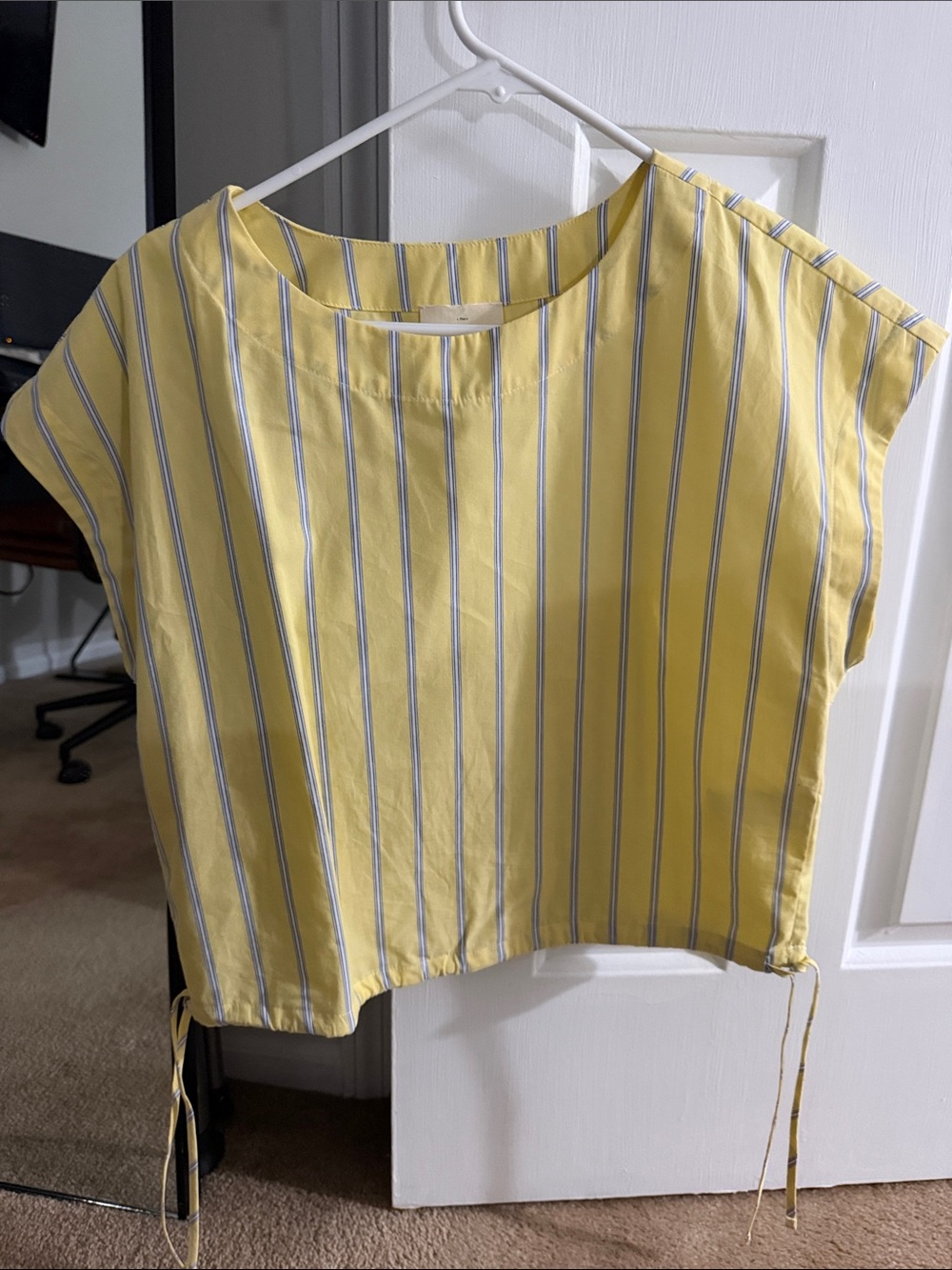 Sezane Jocasta Blouse Frosted Lemon Stripes - Size 6